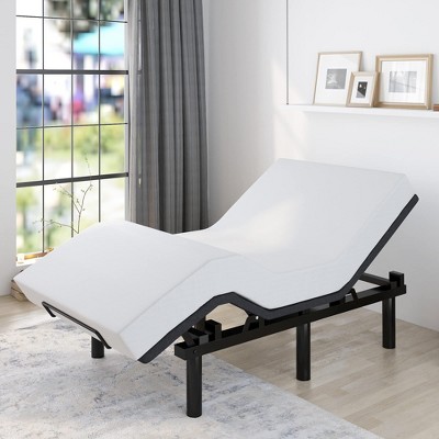 Allewie Adjustable Bed Base Frame with Motor, Wireless Remote, Head and Foot Incline, Intelligent Sleep Aid, Zero-Gravity, High Weight Capacity, Easy Self-Assembly