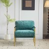 MAYEERTY 27.56" Modern Accent Chair, Plush Cushions Minimalist Metal Frame Wooden Armrest, Living Room Bedroom Office - 2 of 4