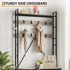 Hall Tree with Bench and Shoe Storage, 36.41" Entryway Bench with Coat Rack Freestanding, Industrial Freestanding Coat Rack with Shoe Storage - 3 of 4