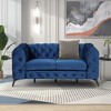 NicBex 63 Inch Loveseat Sofa Modern Upholstered Velvet Fabric 2 Seater Sofa with Button Tufted Back for Living Room,Apartment - 2 of 4