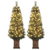 Whizmax 4.5ft Pre-Lit Artificial Holiday Christmas Tree with 108 Lights, Red Berry Clusters and Light Box for Home Office Decoration - 3 of 4