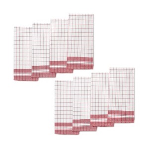 Folkulture Christmas Kitchen Towels, Set of 8 (28" x 20") 100% Cotton Dish Towels for Drying Dishes, Decorative Kitchen Hand Towels ( Heritage Red ) - 1 of 4
