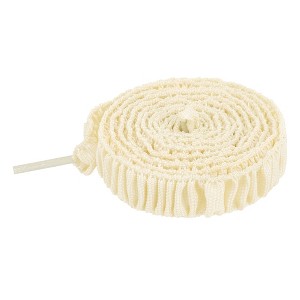 INSPIRE CHIC Ruffled Ribbon Solid Color Pleated Elastic Shoe Strings for Sneakers 2 Pairs fleece - 1 of 4
