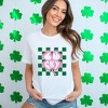 Simply Sage Market Women's Lucky Clover Checkered Short Sleeve Graphic Tee - 2 of 4