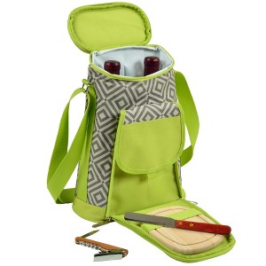 Picnic at Ascot Two Bottle Wine Cooler with Cutting Board, Knife & Corkscrew - 1 of 3