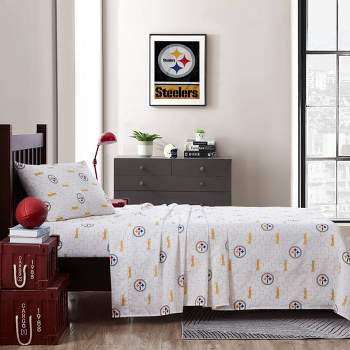 NFL Pittsburgh Steelers Scatter Bedding Sheet Set - Twin