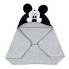 Lambs & Ivy Disney Baby Mickey Mouse Gray Cotton Hooded Baby Bath Towel - 4 of 4