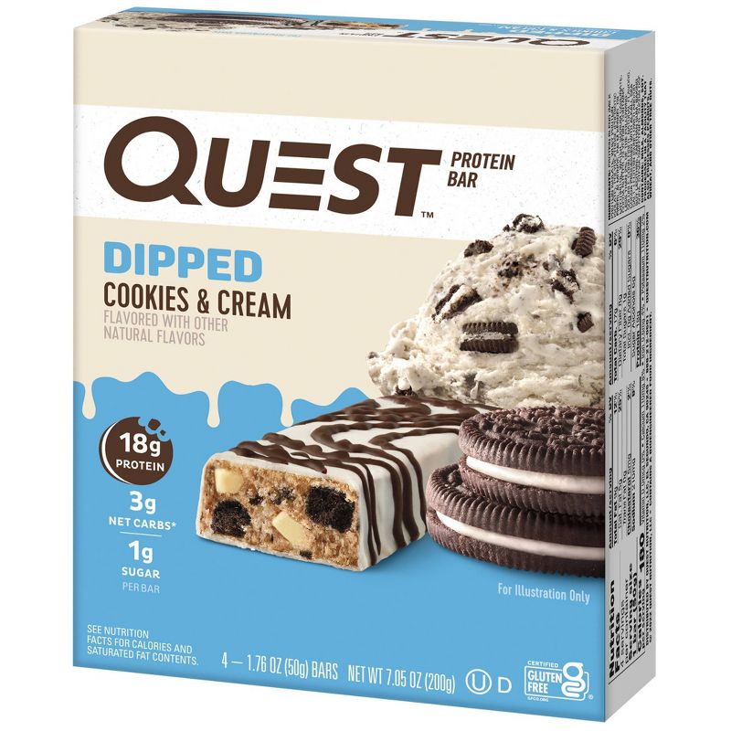Quest Nutrition Protein Bars - Dipped Cookies & Cream, 3 of 8