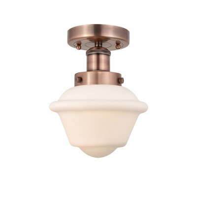 Oxford - 1 Light Semi-Flush Mount In Industrial Style-8.25 Inches Tall and 6.5 Inches Wide