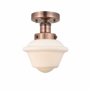 Oxford - 1 Light Semi-Flush Mount In Industrial Style-8.25 Inches Tall and 6.5 Inches Wide - 1 of 1