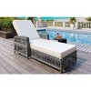 Outdoor Garden Long Reclining Chaise,Patio Adjustable PE Rattan Wicker Poolside Lounge,Armrest Chaise Lounge with Cushion-Coolbibila - 2 of 4