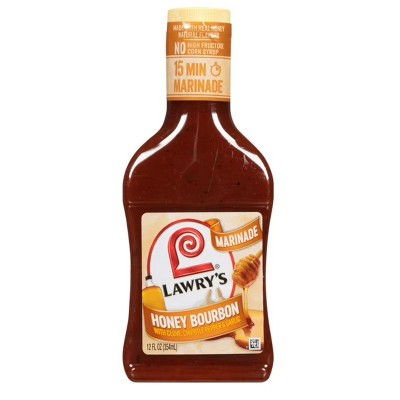 Lawry's Honey Bourbon Marinade, 12 fl oz Bottle, Pack of 4