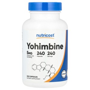 Nutricost Yohimbine, 5 mg, 240 Capsules - 1 of 2
