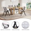 Kumasinova 18.5" Flodable Dining Chair Set of 2,Stackable Kitchen Chair with Leather Woven Seat&Back,Minimalist Armless Chair,250lbs Max - 4 of 4