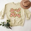 Simply Sage Market Women's Graphic Sweatshirt Lucky Mama Retro Clovers - 3 of 4