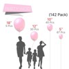 PartyWoo Balloons Pink Light Pastel 18 12 10 5 Inch 142 pcs - 2 of 4