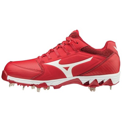 red mizuno cleats