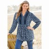 Woman Within Women's Plus Size Button-Front Mixed Print Tunic - 3 of 4
