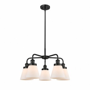 Cone - 5 Light Stem Hung Chandelier In Art Deco Style-14.75 Inches Tall and 24.25 Inches Wide - 1 of 1