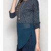 Women's Chiffon Contrast Tunic - SHE + SKY S - 3 of 4