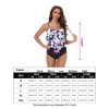 Green Tankini Swimsuit for Women High Waisted Bathing Suit Ruched Bikini Bottom Tummy Control Swimsuit - 4 of 4