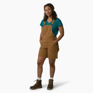 Dickies Women's Relaxed Fit Bib Shortalls, 7" - 1 of 3