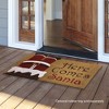 Briarwood Lane Coir Doormat 30x18 Here Comes Santa Christmas Natural Fiber For Christmas Coir Doormat - 2 of 3
