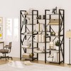 5 Tier Bookcase, Triple Wide Book Shelf for Living Room, 5 Shelf Bookcase for Living Room with 14 Open Book Shelves - 3 of 4