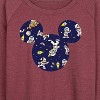Women's - Disney - Space Pattern Lightweight French Terry Wide Neck Long Sleeve Shirt - 2 of 4