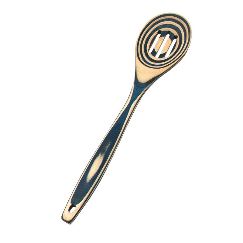 Island Bamboo Pakkawood 12-Inch Slotted Spoon, 1 of 2