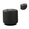 Simple Relax Round Leatherette Upholstered Ottoman, Black - 4 of 4