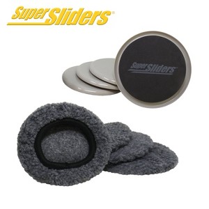 SuperSliders 4pk 2-in-1 Reusable 5'' Furniture Carpet Sliders - 1 of 4