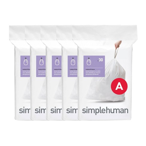 simplehuman Code V 4.7-Gallons Blue Outdoor Plastic Recycling Drawstring Trash  Bag (60-Count) in the Trash Bags department at