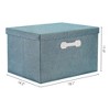 REGALWOVEN Collapsible Fabric Storage Bin with Lid and Handle for Shelves Closet 2 Pcs - 4 of 4