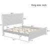 NicBex Full/Queen/King Size Farmhouse Solid Wood Bed Frame with Headboard for Adults/Boys/Girls,White - 3 of 4