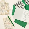 10ct Note Cards Party Print Cream/Green/Pink - kate spade new york x Target - 2 of 3