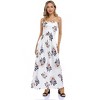 Women Strapless Maxi Boho Vintage Summer Beach Floral Print Hawaiian Party Long Dress - 3 of 4