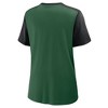 NFL New York Jets Women's Short Sleeve Lace Up V-Neck Top - 2 of 3