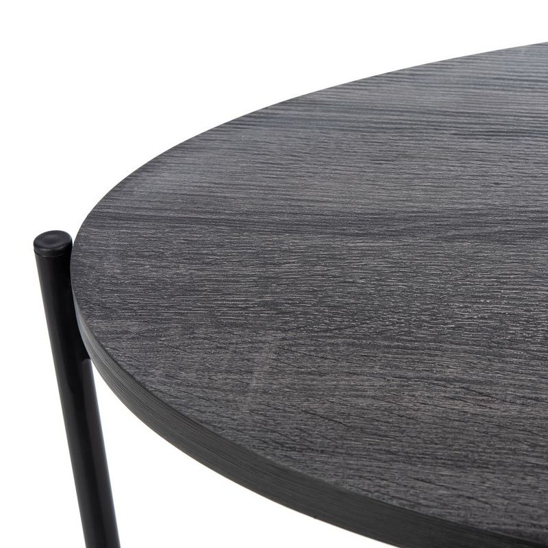 Sven Side Table - Dark Grey Oak/Black - Safavieh., 5 of 7