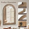 LuxenHome Arch Wall Mirror, 26"x40" Wood Framed Decor Mirror Wall, Farmhouse Large Decorative Wooden Mirror for Bathroom Bedroom Entryway Brown - 3 of 4