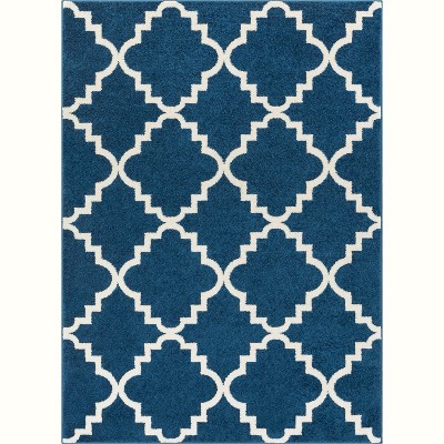 Harbor Trellis Quatrefoil Geometric Modern Casual Contemporary Traditional Moroccan Lattice Soft Area Rug