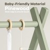 Wooden Baby Play Gym Set, Interactive Activity Center Hanging Bar with Gym Toys By Comfy Cubs - 4 of 4