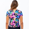 Calypsa Women's UPF 50+ Short Sleeve Adele Swim Top - 3 of 4