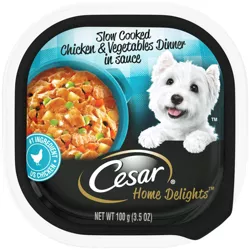 Cesar Home Delights Wet Dog Food Slow Cooked Chicken & Vegetable Dinner in Sauce - 3.5oz