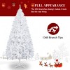 White Artificial Christmas Tree with PVC Branches, Durable Iron Base, Full Lifelike Design, Ideal Holiday Décor for Home and Office - 3 of 4