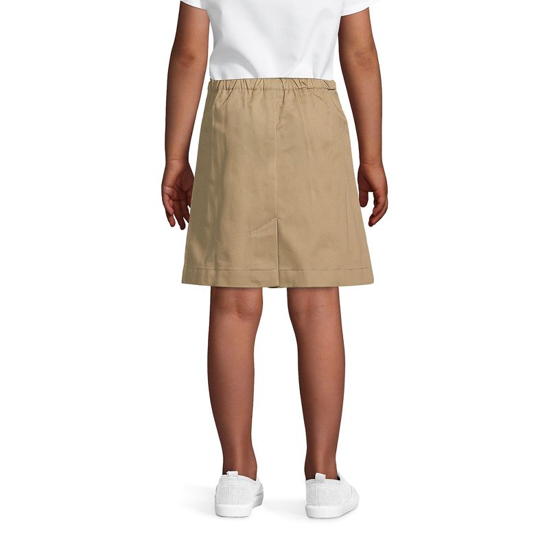 Lands' End School Uniform Kids Slim Blend Chino Skort Above Knee, 5 of 7
