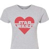 Women's - Star Wars - Valentine Heart Logo Fitted Graphic T-Shirt - 2 of 3