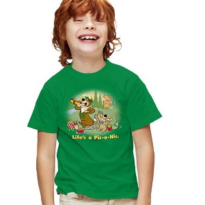 Boys' Short Sleeve Yogi Bear Lifes A Picanic T-Shirt - 1 of 4