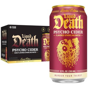 Liquid Death Psycho Cider Sparkling Water - 6pk/12oz Cans - 1 of 4