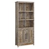 Vynxaria Rustic Library With Doors Lift-top Design, Hidden Storage, Smooth-glide Drawer, Compact Dimensions, Brown Finish - 3 of 4